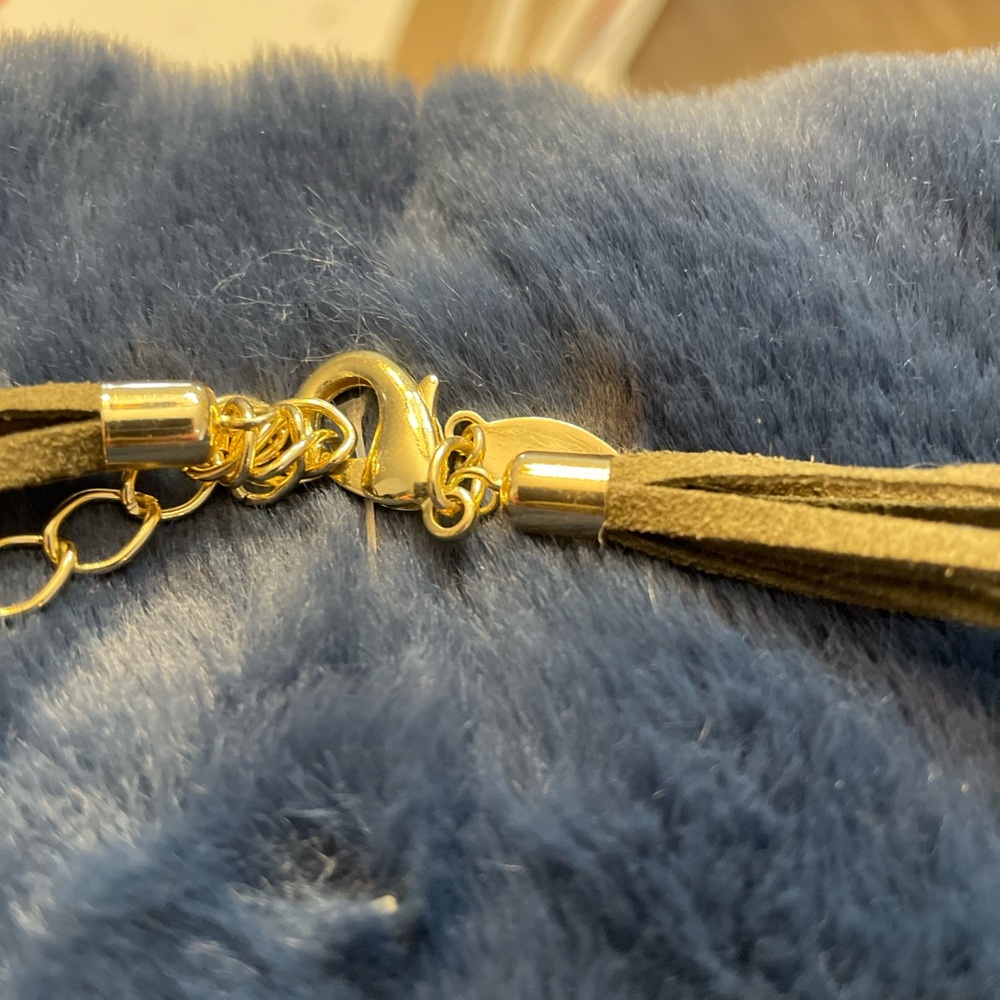 Chico’s Suede Fringe Long Necklace